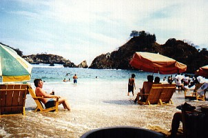 Strand an Mexico's Pazifikküste, März 1997