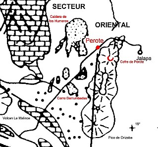 Karte Perote, Cofre und Caldera
