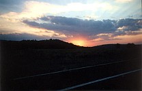 Sonnenuntergang in der Caldera